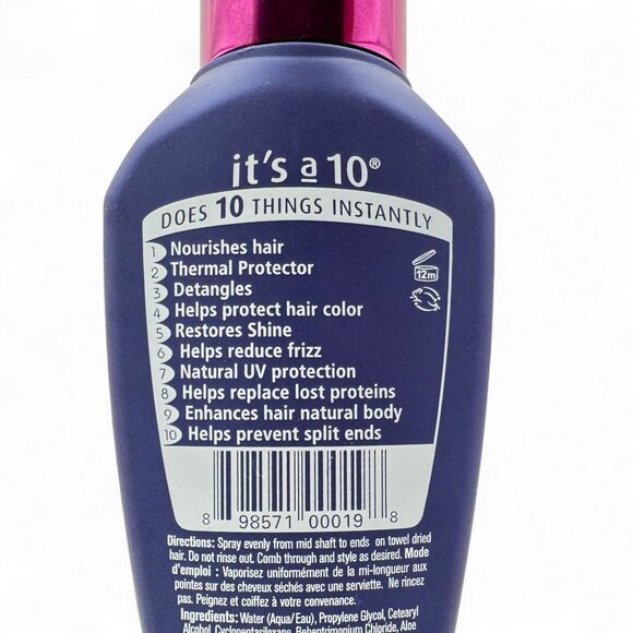 Lot of 4 Its A 10 Miracle Leave-in Product 4 oz Detangle Shine Thermal Protector - Picture 4 of 6